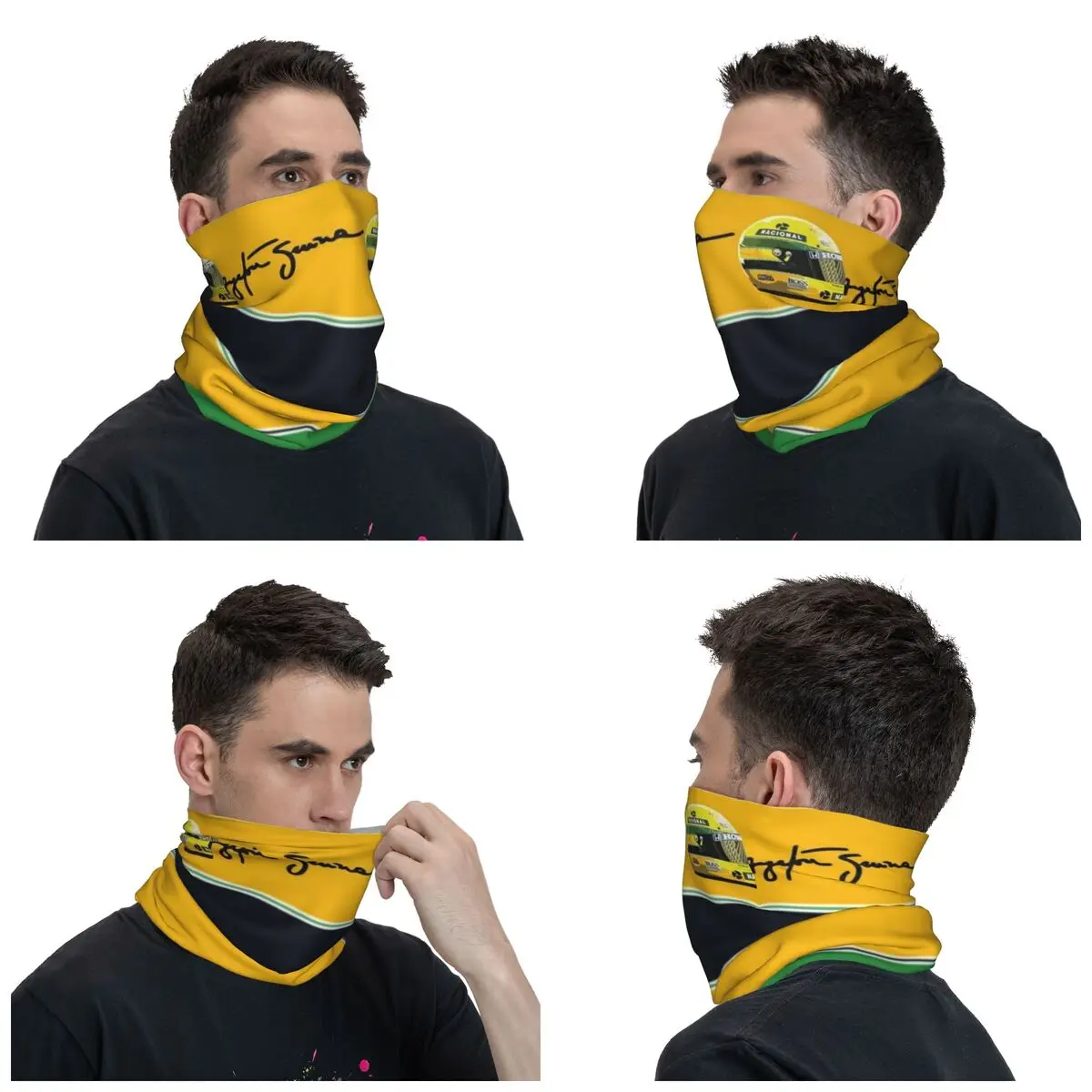 Senna Helmet Ayrton Senna Balaclava Hiking Camping Face Cover Mask Men Fashion Sun Protection Cycling Mask Warm Scarf Bandana