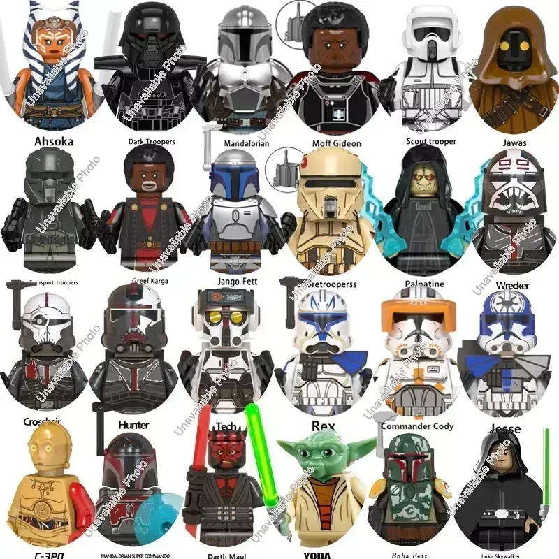 Hot Toys 36Pcs Building Blocks Compatible Star Wars Legions Figure Dolls Mandalorian Collectibles Blocks Figure Model Toys Gifts