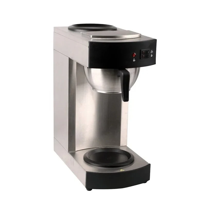 Commercial Stainless Steel Electric Automatic Drip Coffee Machine Glass/Plastic Housing Household Hotel