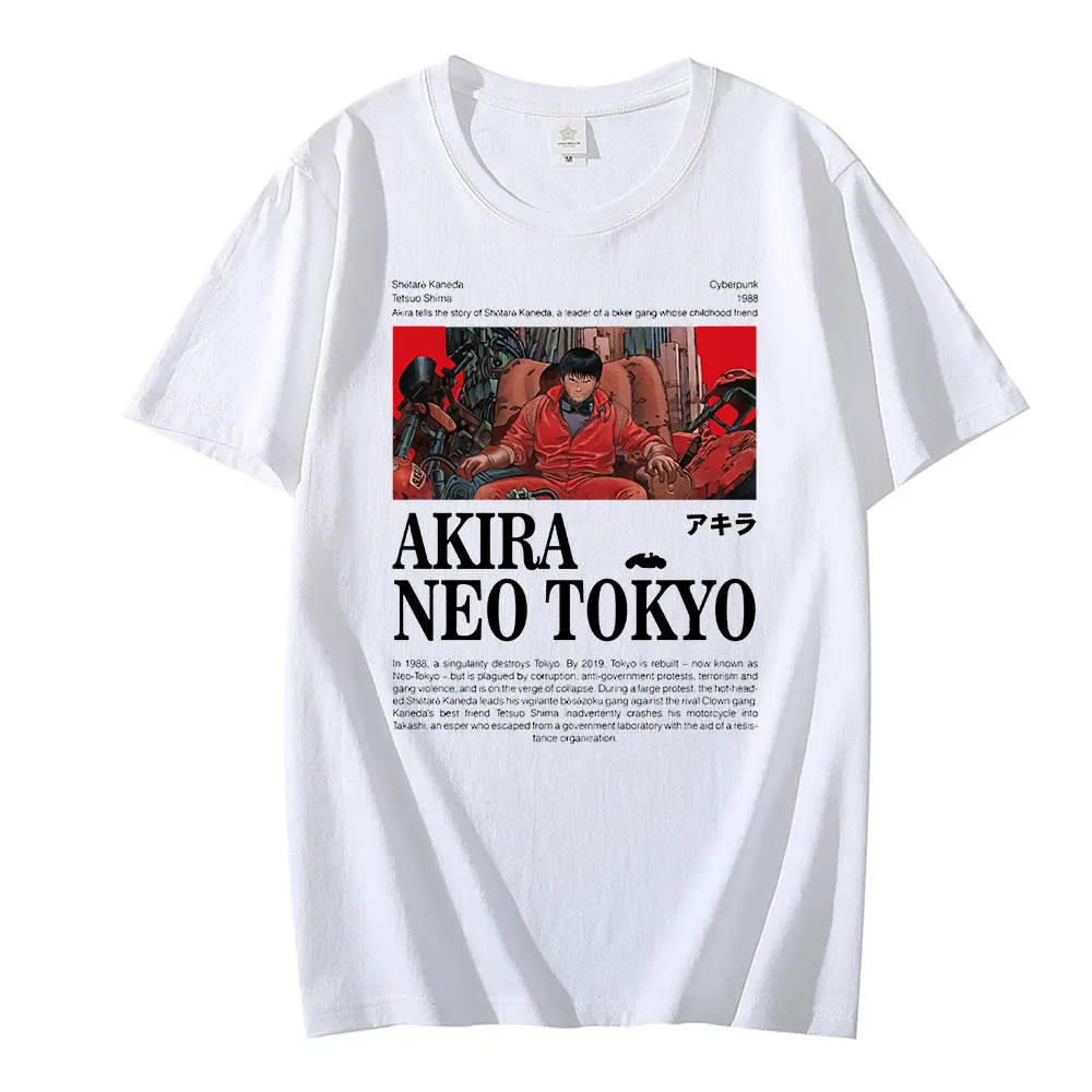 Akira Neo Tokyo T Shirt Women Men Anime Cartoon T-shirt Harajuku Casual Ullzang Japanese Style Short Sleeve Summer Tops Tees