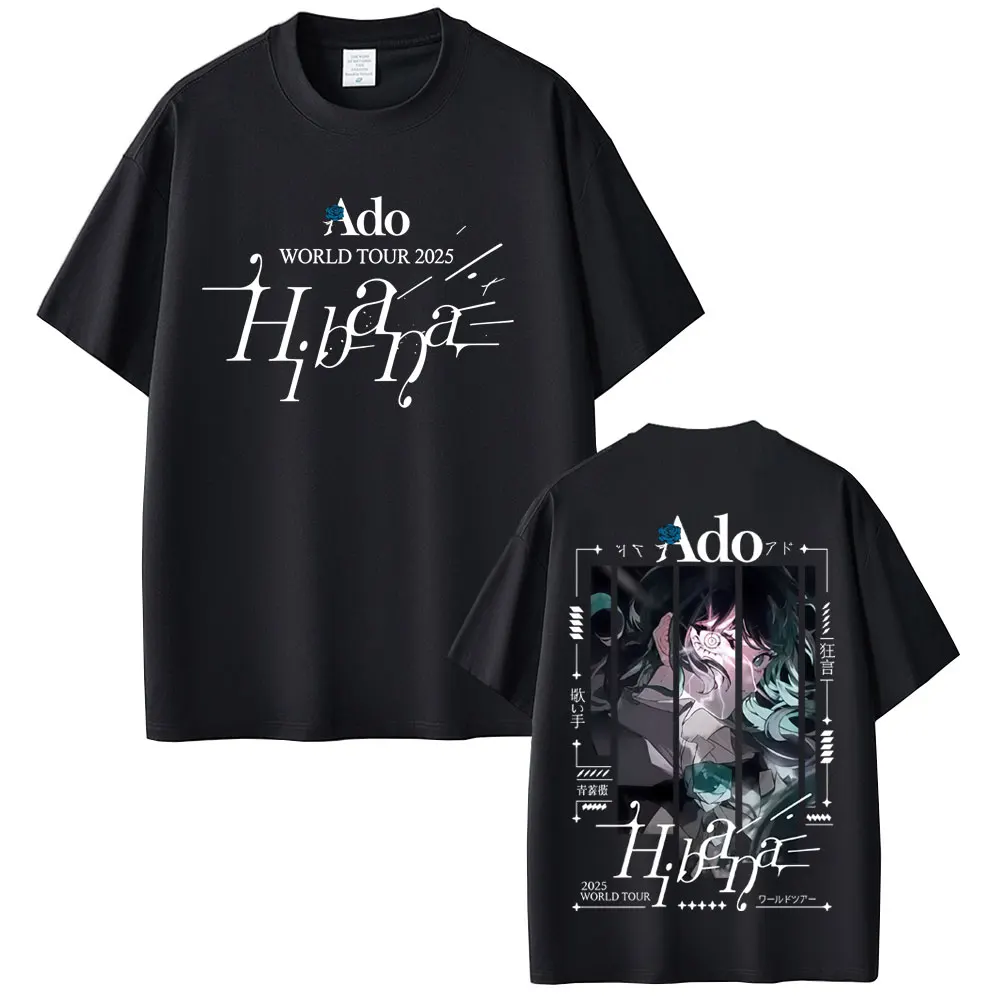 

Ado World Tour 2025 Hibana Graphic T-shirt Men Women Clothing Fashion Japanese Style Streetwear Unisex Casual Vintage T Shirts