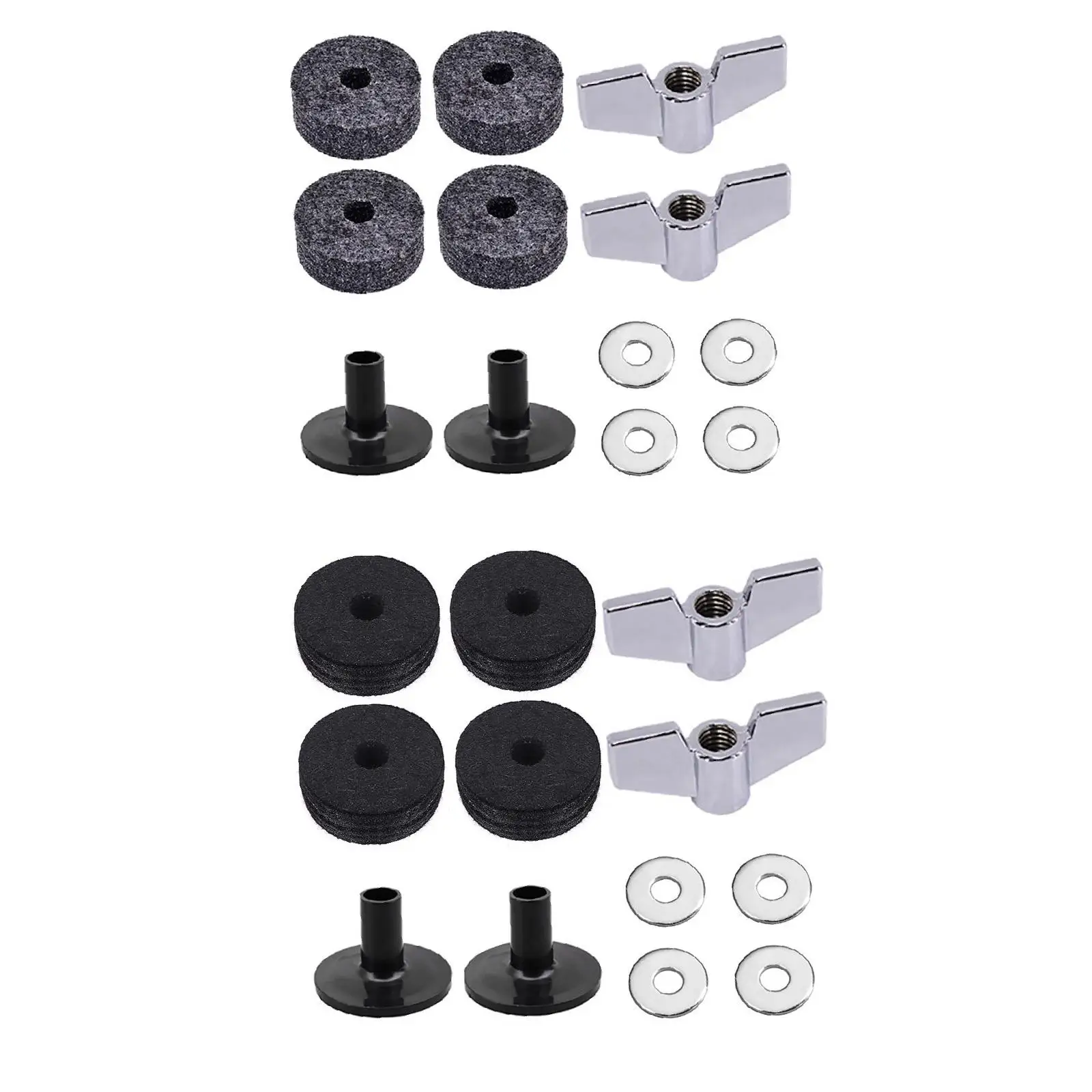 

12x Cymbal Replacement Accessories Easy Installation Washers Cymbal Sleeves for Drum Set Cymbal Percussion Instrument Accessory