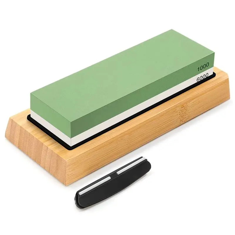【ELEVATE LIFE】Whetstone Knife Professional for 2-In-1 Double-Sided Sharpening Stone, Grain 1000/6000 Whetstone for Knives,with H