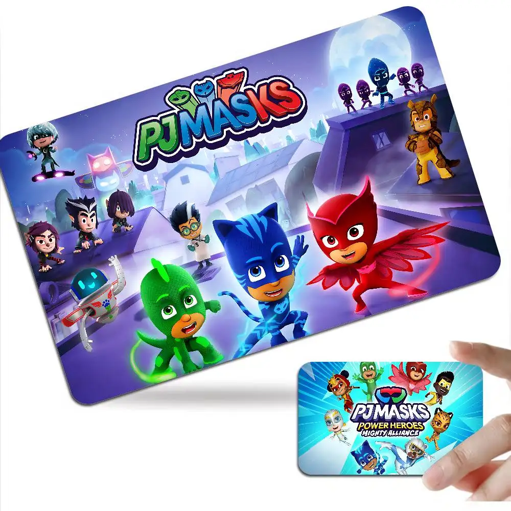 Cartoon PJ M-Masks Diy Credit Debit Card Sticker Party Sticker Decoration Waterproof Small Chip Card Skin Sticker