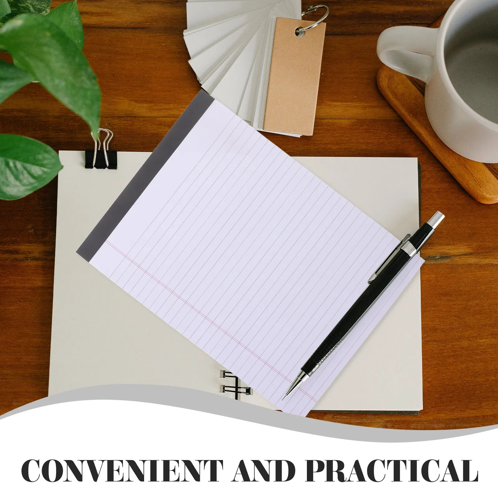4Pcs A4 Lined Notepad Paper Smooth Writing Memo Pad Office Planner Notebook Portable Notepad Legal Pads