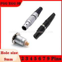 FGG/EGG.0B.2P 3P 4P 5P 6P 7P 9P Push-pull Self-locking Metal Quick Plug And Female Socket Connector For Audio Video Transmission