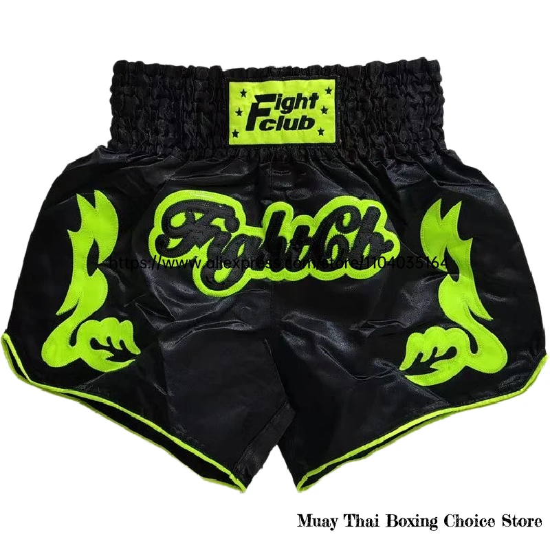 الملاكمة التايلاندية السراويل الحمراء التطريز التايلاندية سراويل ملاكمة الرجال النساء الاطفال فنون الدفاع عن النفس BJJ MMA الملابس التايلاندية القتال كيك بوكسينغ السراويل