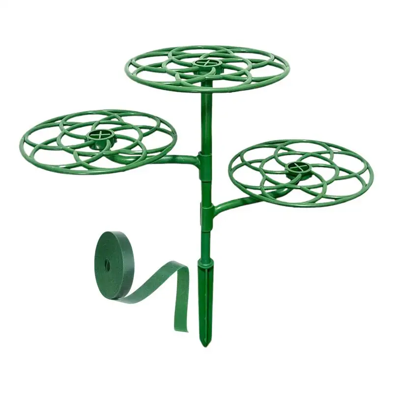 Tree Topper Stand Green Candle Holder Tree Topper Flat Tree Topper Base Adjustable 3-Layer Treetop Ornaments Seasonal Stabilizer