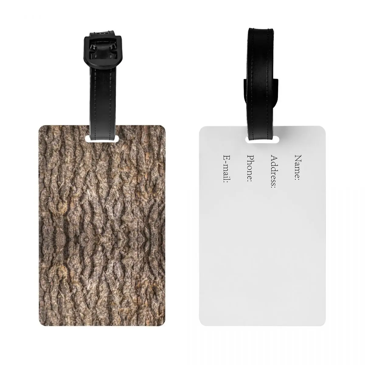 Custom Hunting Camo Tree Camouflage Pattern Luggage Tag for Suitcases Funny Baggage Tags Privacy Cover ID Label