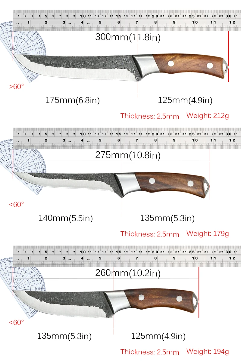 Forged Boning Knife Sharp Mongolian Cleaver Special Knife for Slaughtering Pigs Cattle and Sheep Kitchen Slicing Knife