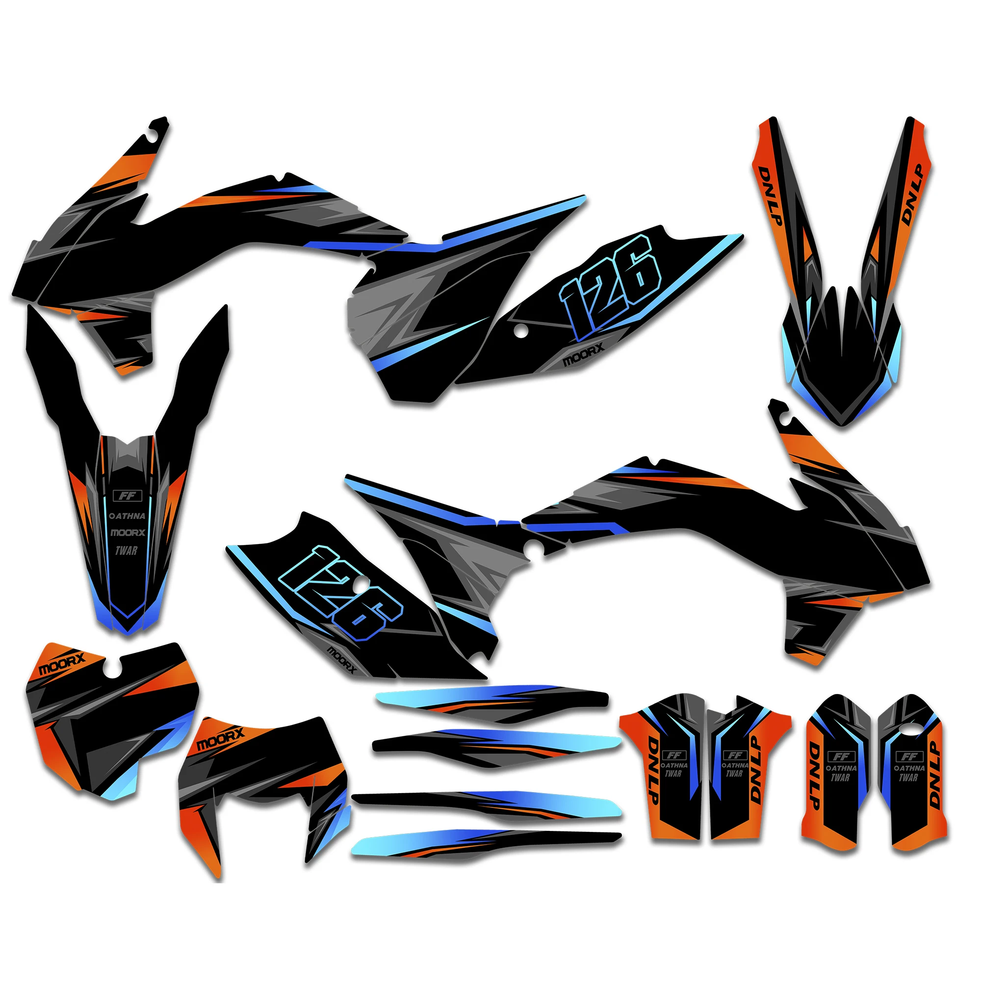 

Наклейки-декали SPACE для мотоциклов KTM EXC EXC-F 125 250 300 350 450 2014-2016, SX SXF 2013 2014 2015