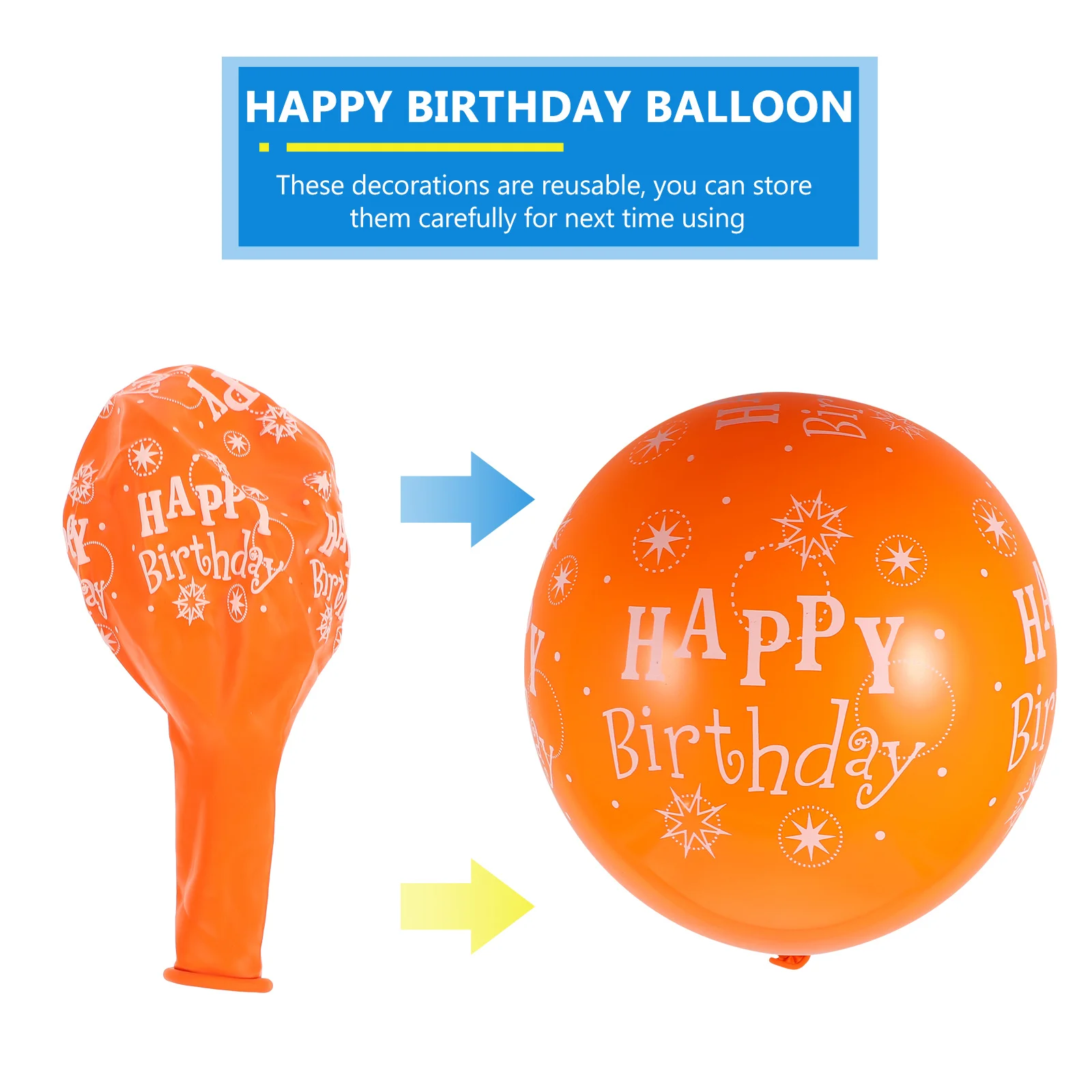 

100pcs Happy Birthday Balloons Latex Party Decorations For Christmas Wedding Birthday Events Reusable Balloon Party Supplies