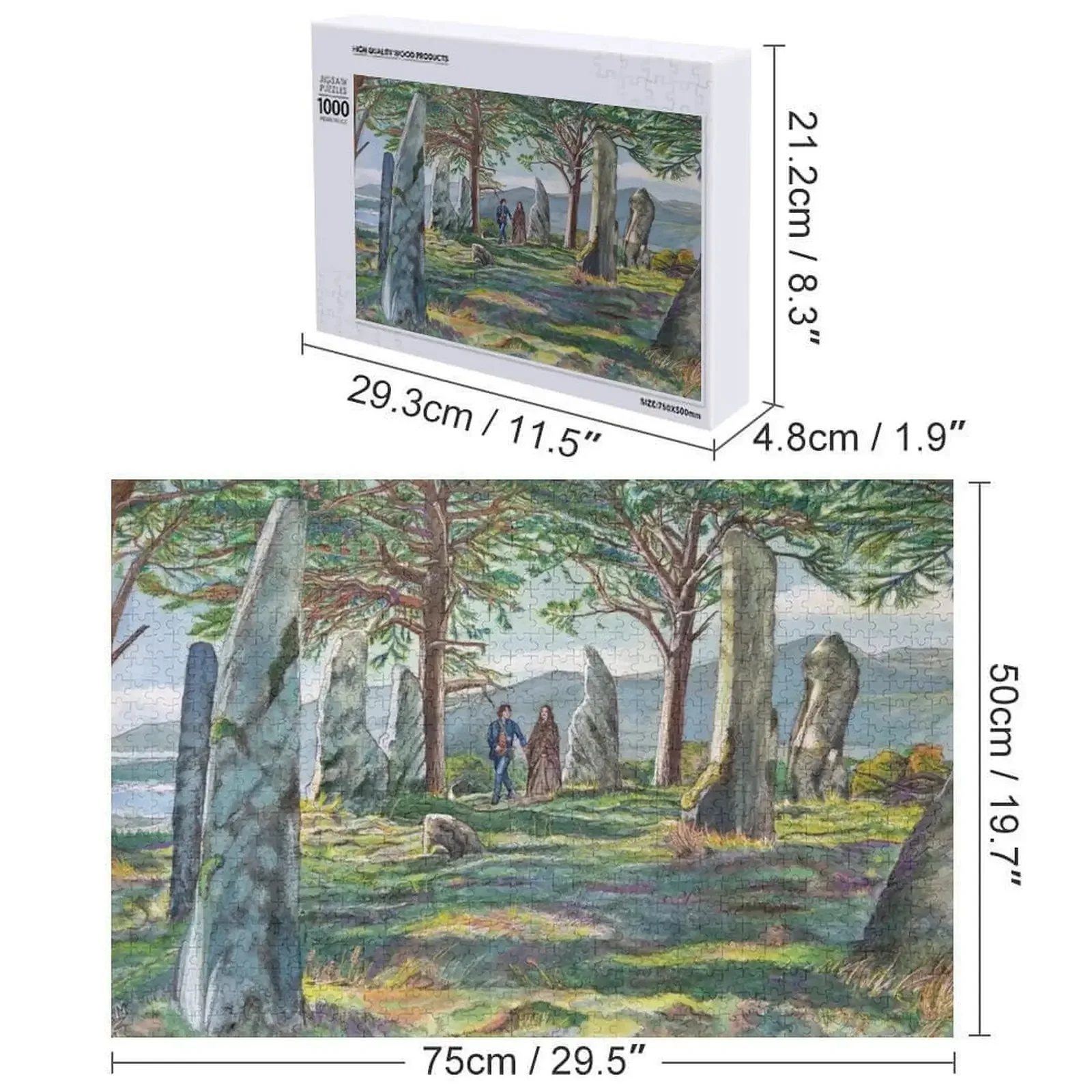 Craigh na dun (Outlander) Jigsaw Puzzle Personalized For Kids Wooden Compositions For Children Wood Photo Personalized Puzzle