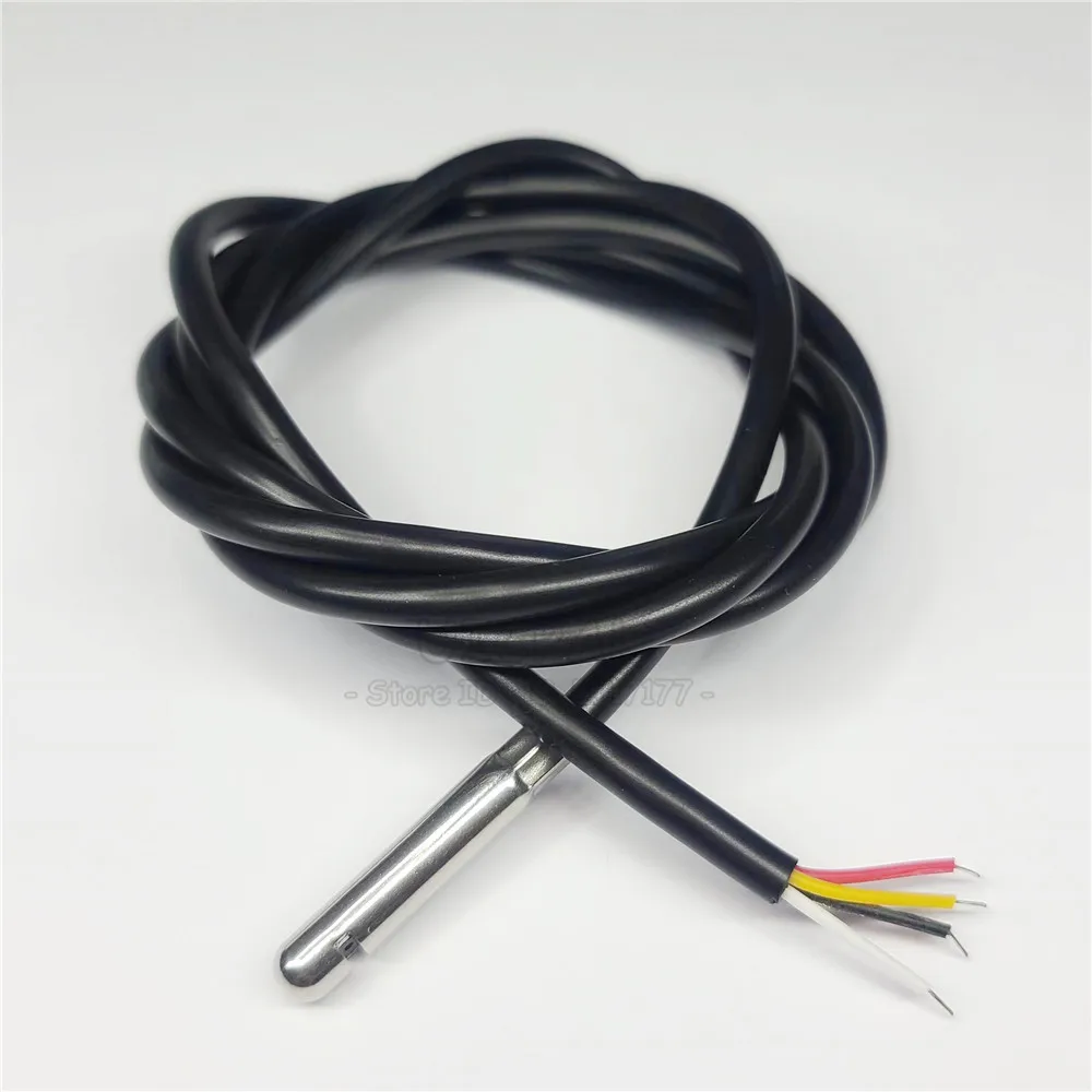 100 cm Feuchtigkeitssensor-Sondenkabel, wasserdicht, Kopf aus Edelstahl 304, SHT20, SHT30, SHT40, digitaler Temperatursensor, I2C, 3,0 mm – Detail 3