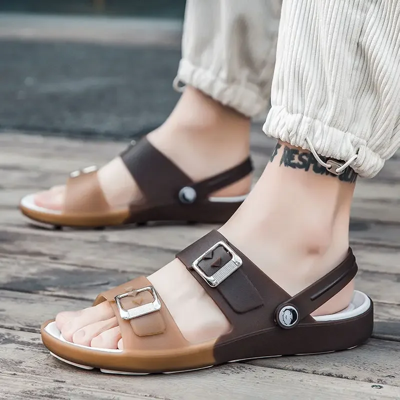 Eva Sandals Man Beach Shoes Outdoor Slippers for Men Adult Y2k Low Price Cheap Liquidation 2025 Style Clappers Original Casual