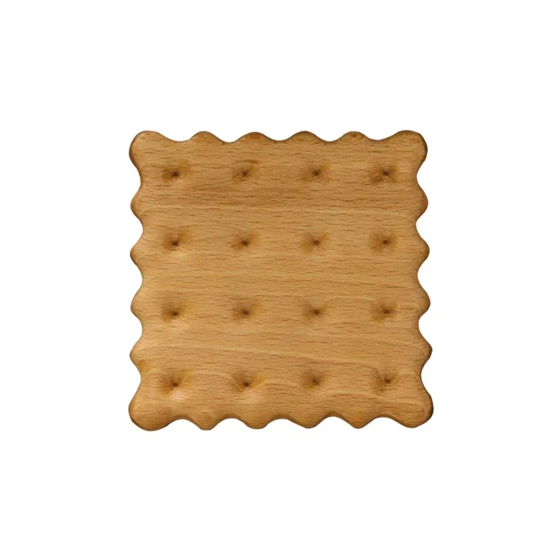 Zhiyin Vintage Solid Wood Cushion Household Insulation  Cookie Shape Tea Cup  Japanese Wood  Anti scalding