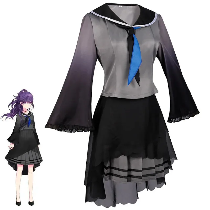 

Проект косплея Sekai Colorful Stage Feat OWN Женская Asahina Mafuyu Sailor JK Униформа Nightcord At 25 Полный костюм Wiga; 2'k, 8;c'