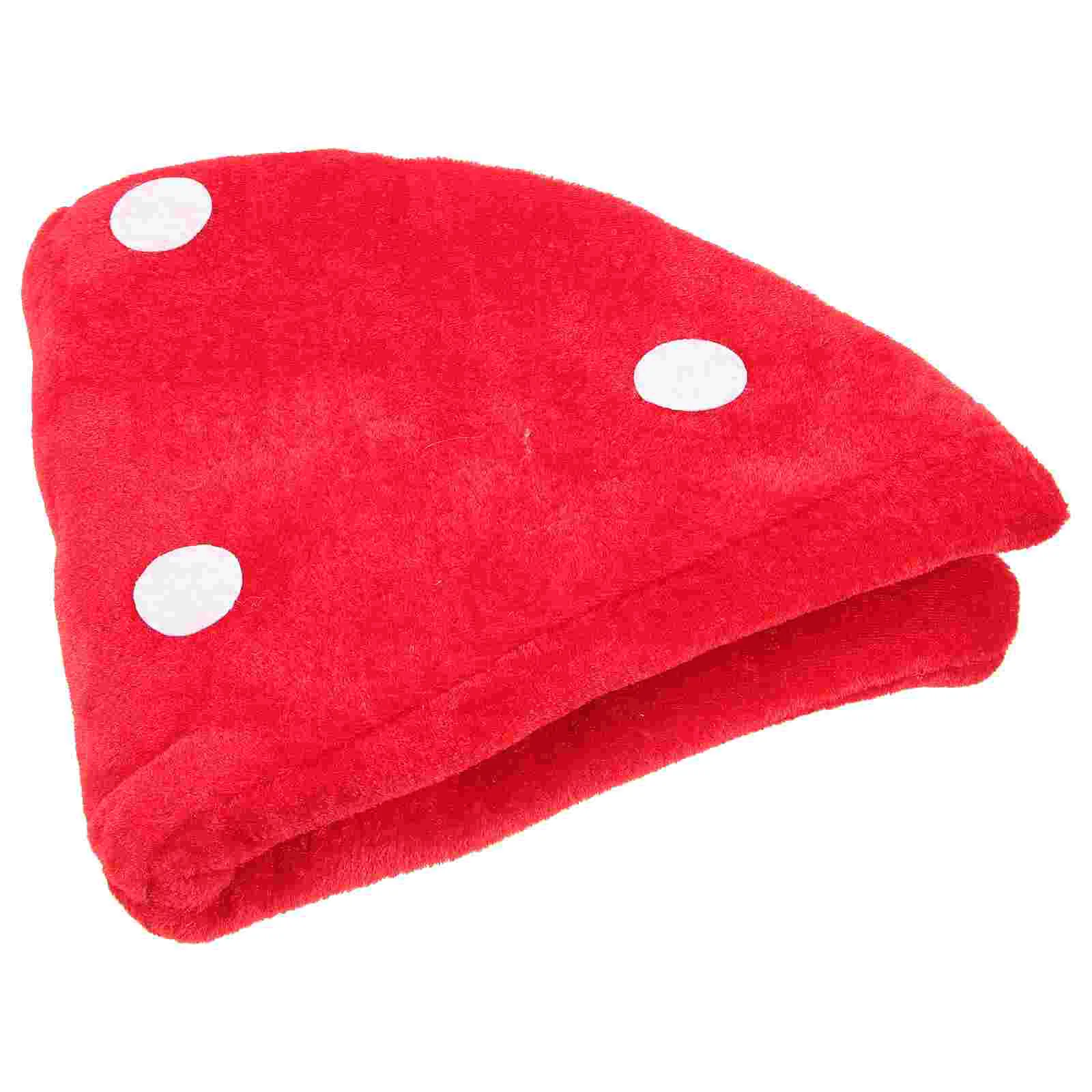 Red Mushroom Hat Toad Hat Mushroom Costume Party Funny Decoration Hat For Kids Funny Hats For Children Shooting (White And Red)