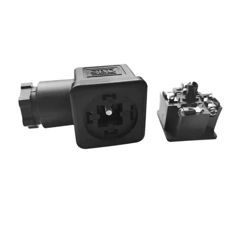 Electromagnetic valve new hydraulic plug-in valve coil plug DIN43650A four-terminal plug-in wiring