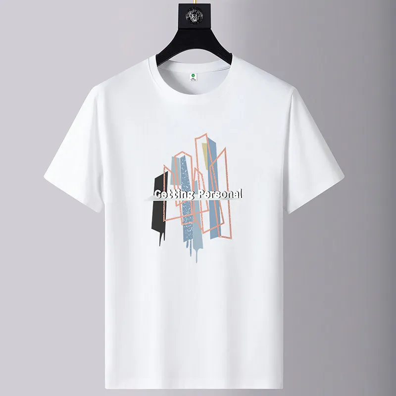 

Детская дышащая футболка из чистого хлопка с модным абстрактным принтом, повседневная и стильная, для семейного образа, с коротким рукавом