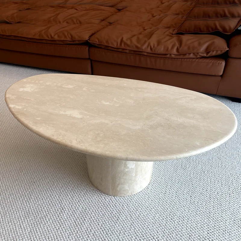 AA Chinese ancient style modern simple retro coffee table round heart shaped special shaped marble