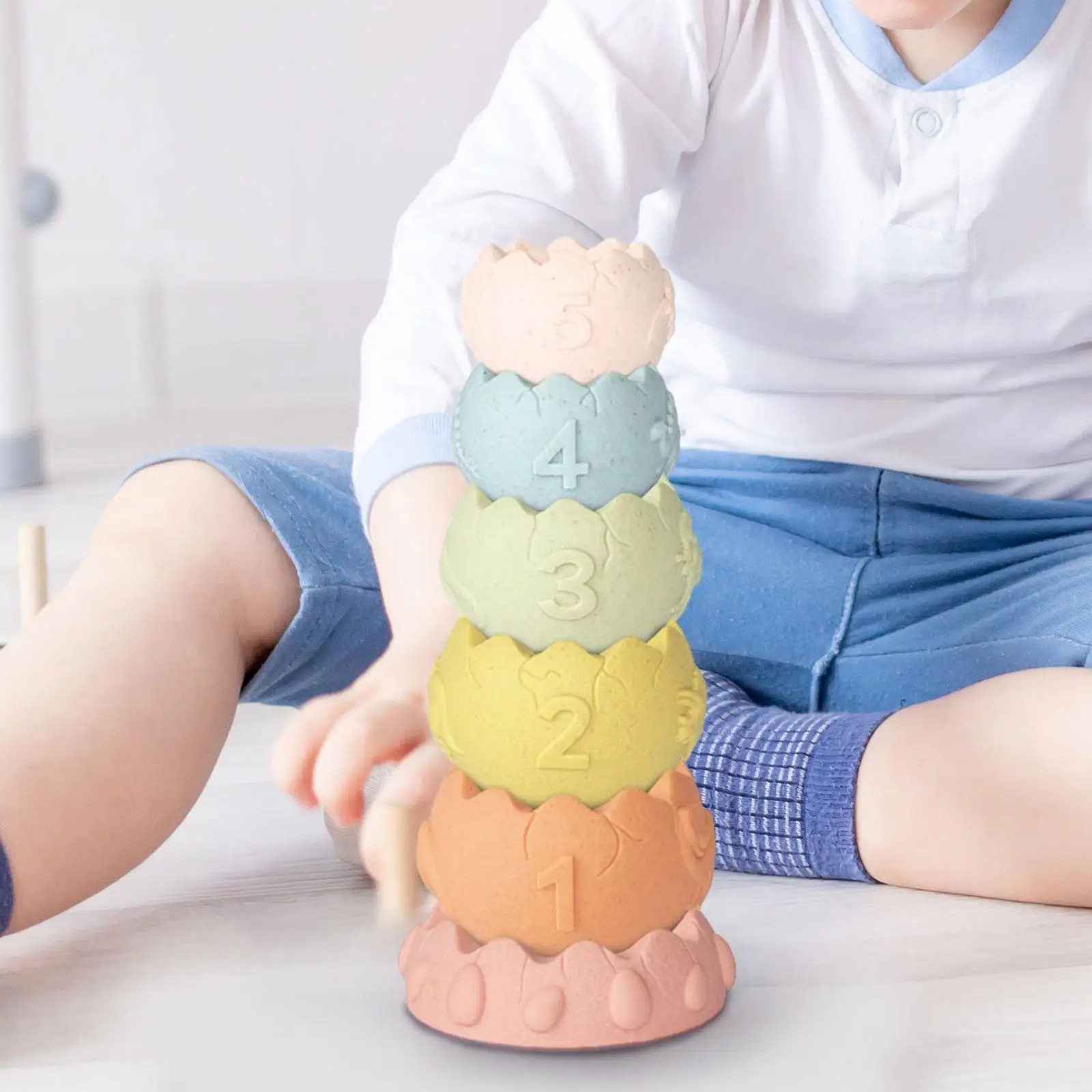 

Montessori Toy Stacking Cups Game Training Toy Blocks Stack Interactive Toy