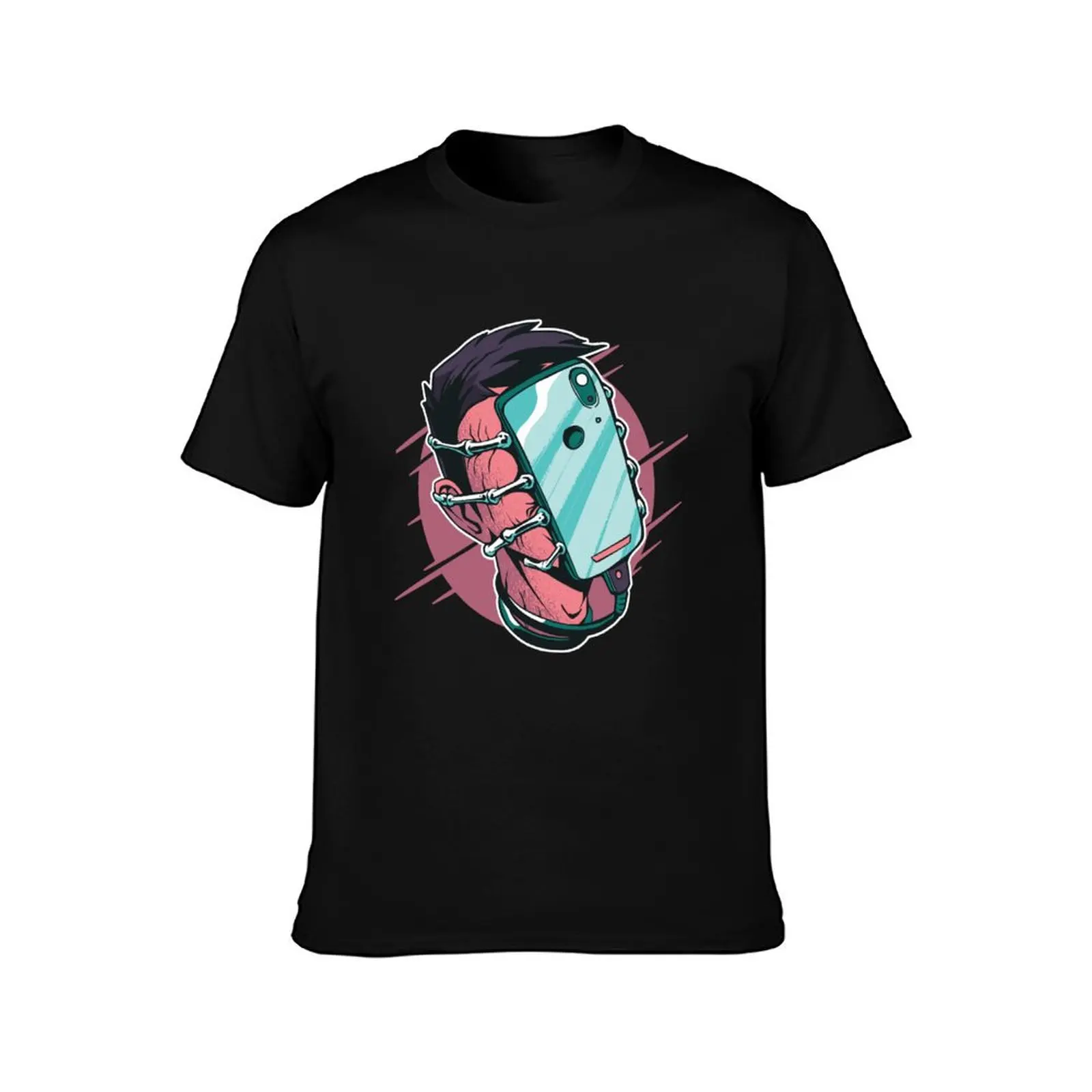 face phone hugger , phone addicted T-Shirt Urban Style Print T-Shirt