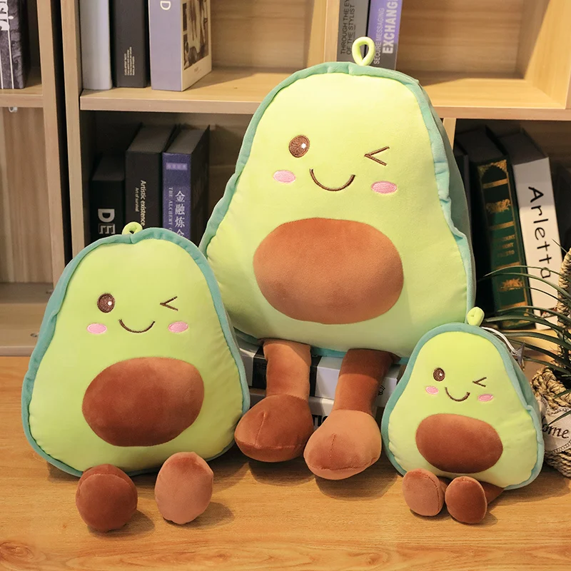 30-85CM Kawaii Cartoon Simulation Anime Avocado Gefüllte Obst Plüsch Spielzeug kinder Avocado Handgemachte Puppe Festival Geschenk