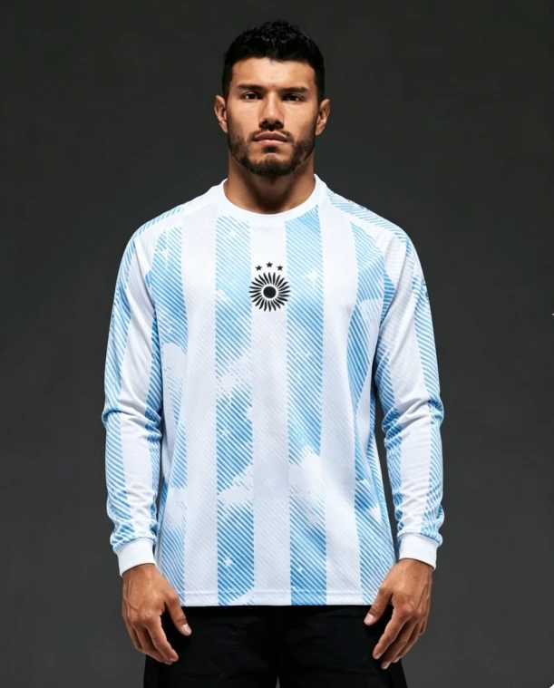 2026 new football long sleeved T-shirt for Argentine men and women sports casual fashion top fashionable daily wear