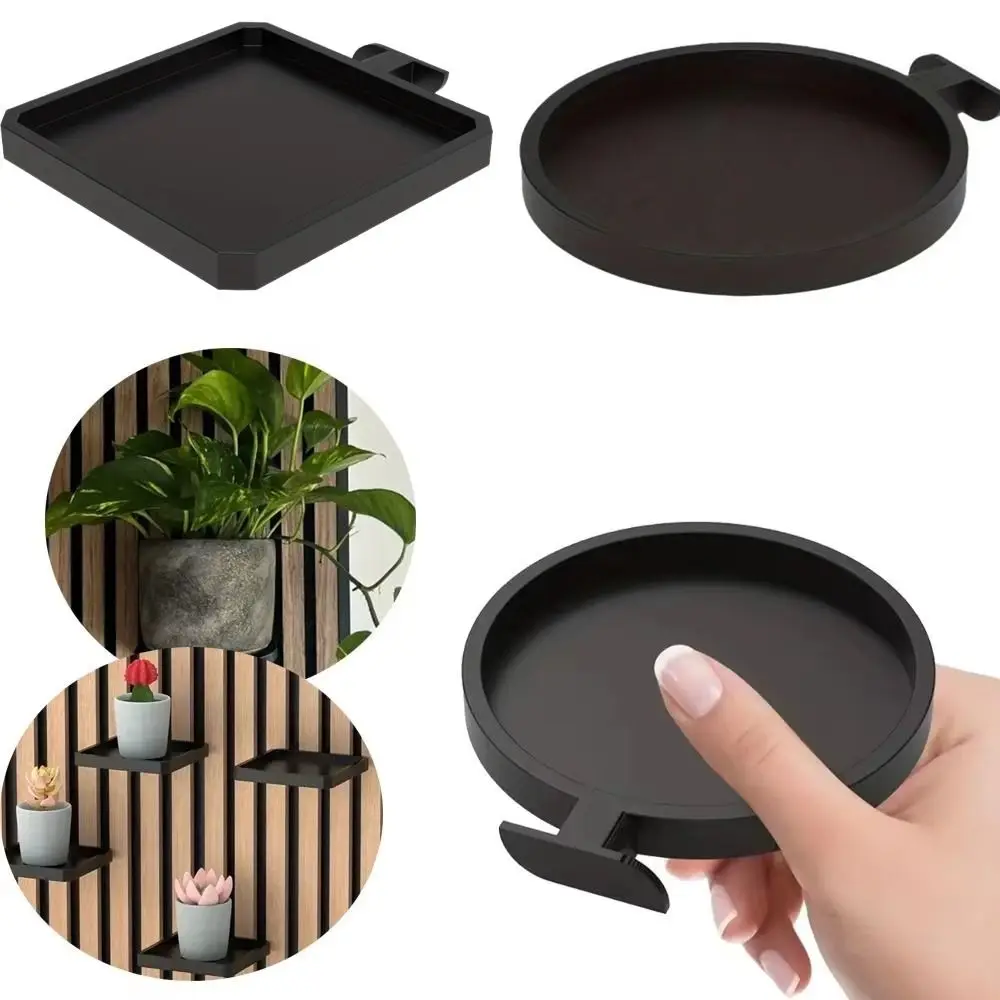 No Screws Sound Insulation Board Rack No Drilling Installation Wall-mounted Houseplants Hangers Round/Square Space Saving