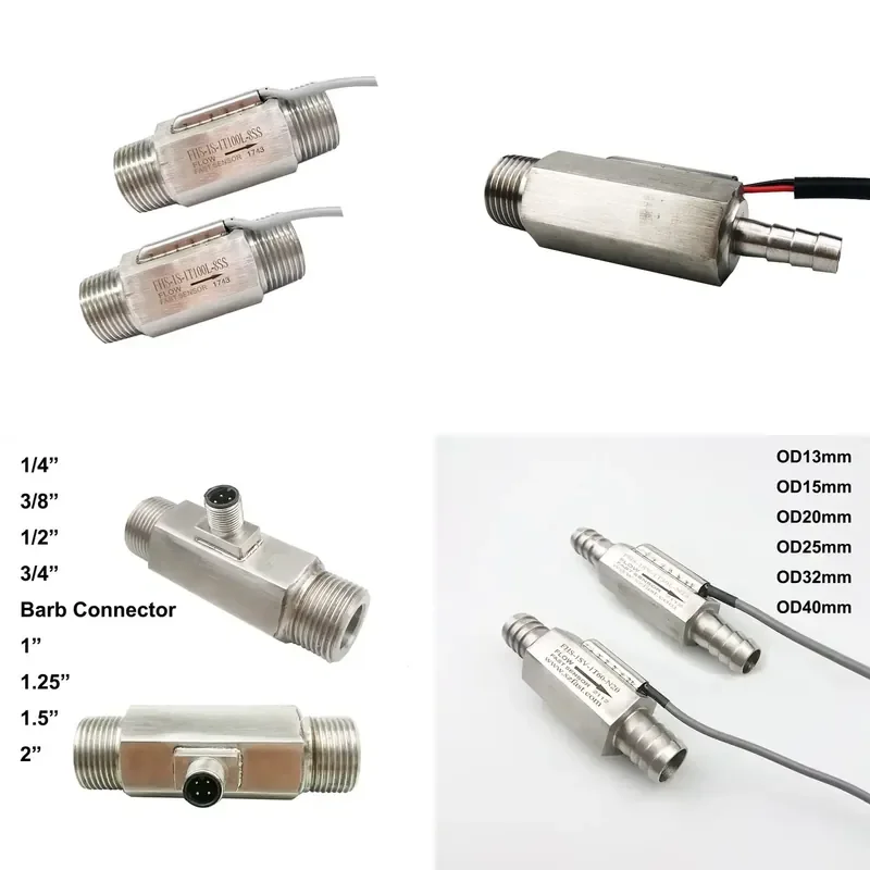 2-50L/Min 1 Inch Water Flow Hall Sensor Switch Flow Meter DN25 For Industrial Turbine Flowmeter Water Flow Sensor