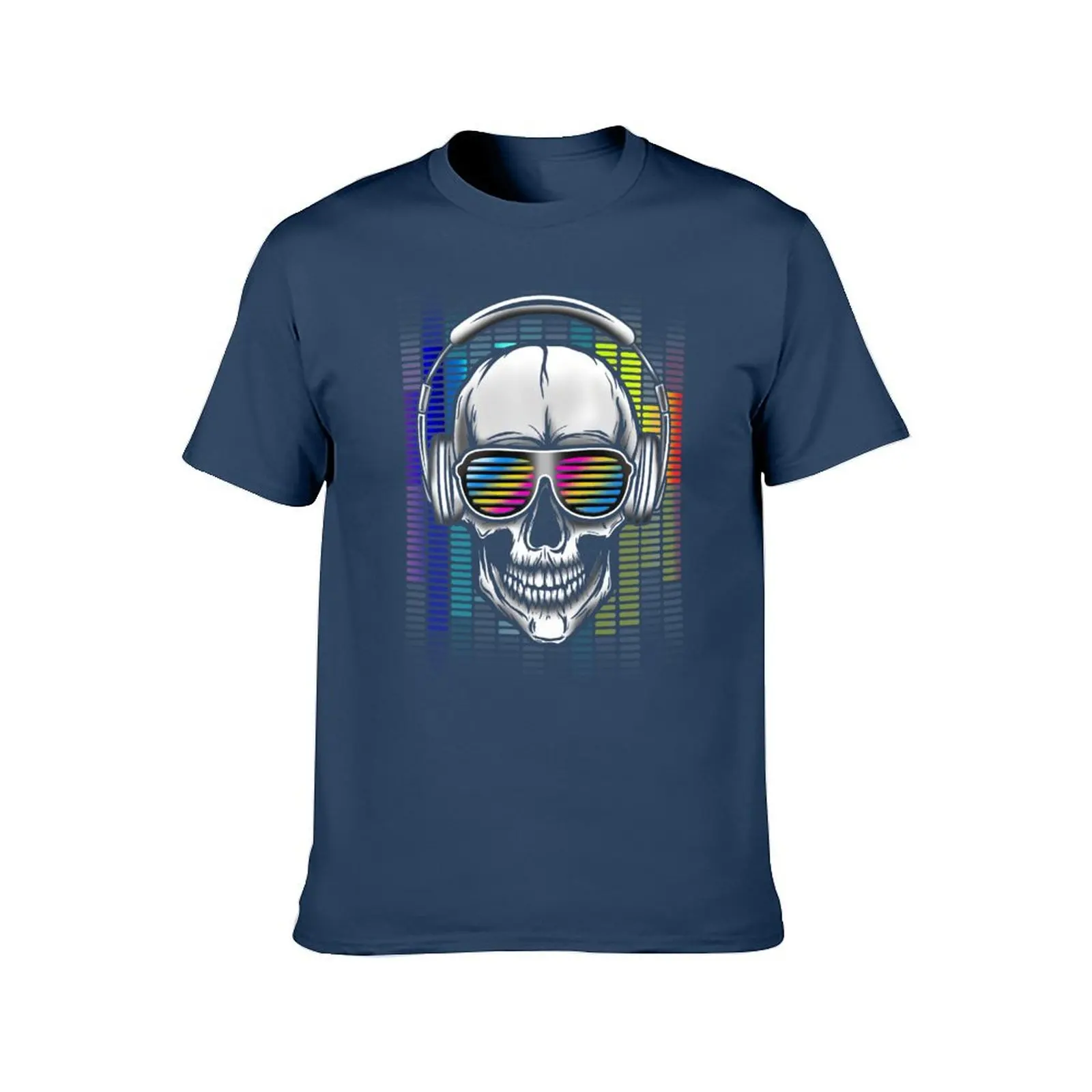 Retro Urban DJ Skull Rave Party Dancing Headphones DJ Skull Tshirt and Gifts T-Shirt cute clothes tees outfits for men