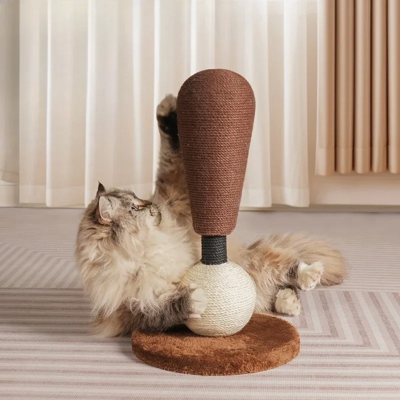 Grinding claws to amuse cats Vertical scratching board Hemp rope Wear-resistant cats scratching column debris