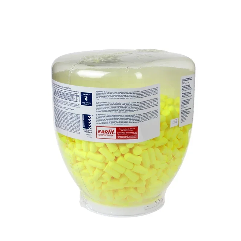 سدادات أذن 20253M، 500 زوج/زجاجة إعادة التعبئة لموزع بلمسة واحدة، نيون أصفر 391-1004، غير سلكية، يمكن التخلص منها، رغوة، NRR 33