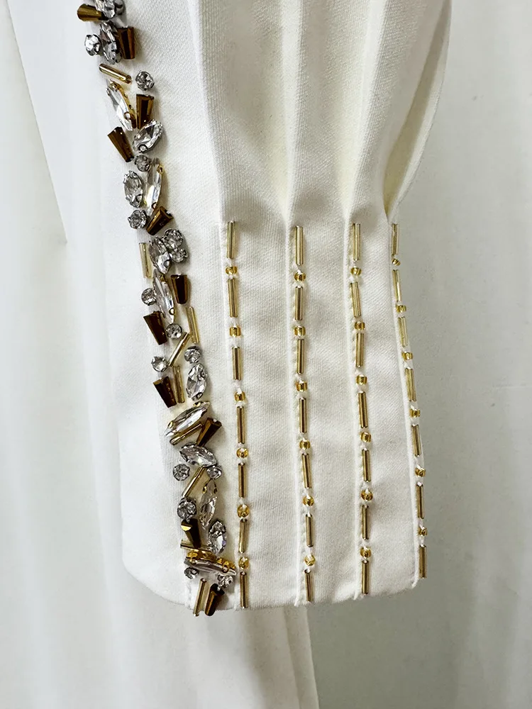 BJTZ 가을 셀러브리티 이브닝 가운 배트 슬리브 크리스탈 비즈 장식 플로어 길이 드레스 캐주얼 편안한 우아한 미니멀리스트 프리미엄 파티웨어