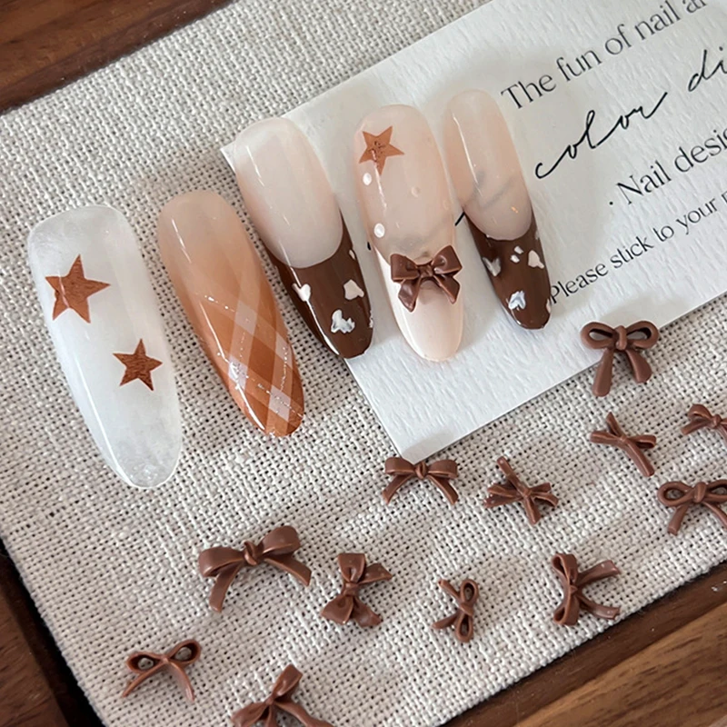 50 stks Leuke Boog Beer Capybara Hars Nail Art Decoraties 3D Vlinder Nail Charm Sieraden Mode DIY Accessoires Manicure