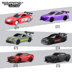 Wyścigi Turbo 1:76 C71 C72 C73 C74 C75 RTR płaskie zabawki do biegania na drodze RC samochód proporcjonalny zabawki zdalnie sterowane dla dorosłych