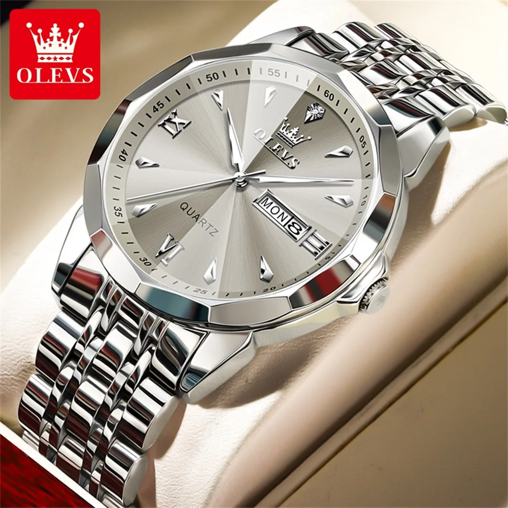 

OLEVS Best Selling High Quality Casual Watches for Men Waterproof Stainless Steel Quartz Wrist Watch Men Trend Luxury Men Watch