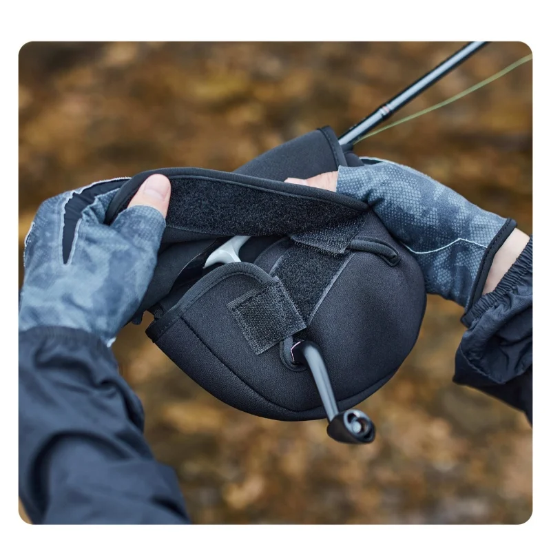 

Outdoor Black Spinning Wheel Bag Fishing Line Reel Storage Bag Protective Case Waterproof Reel Bag Storage Water Drop Package