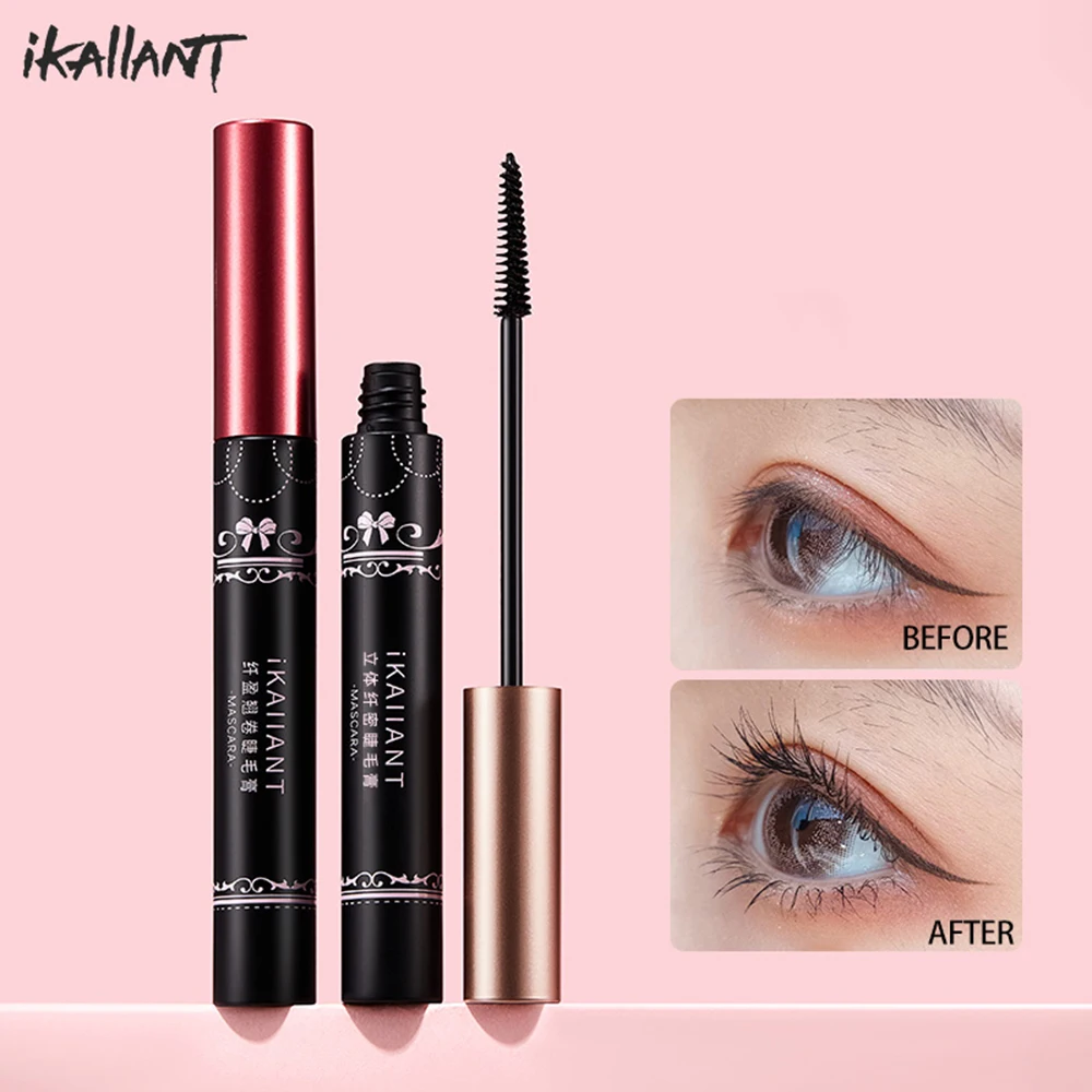 iKAIIANT Slim Curling Mascara, Long-lasting Makeup, Natural And Thick, Not Easy to Collapse, Eyelash Primer