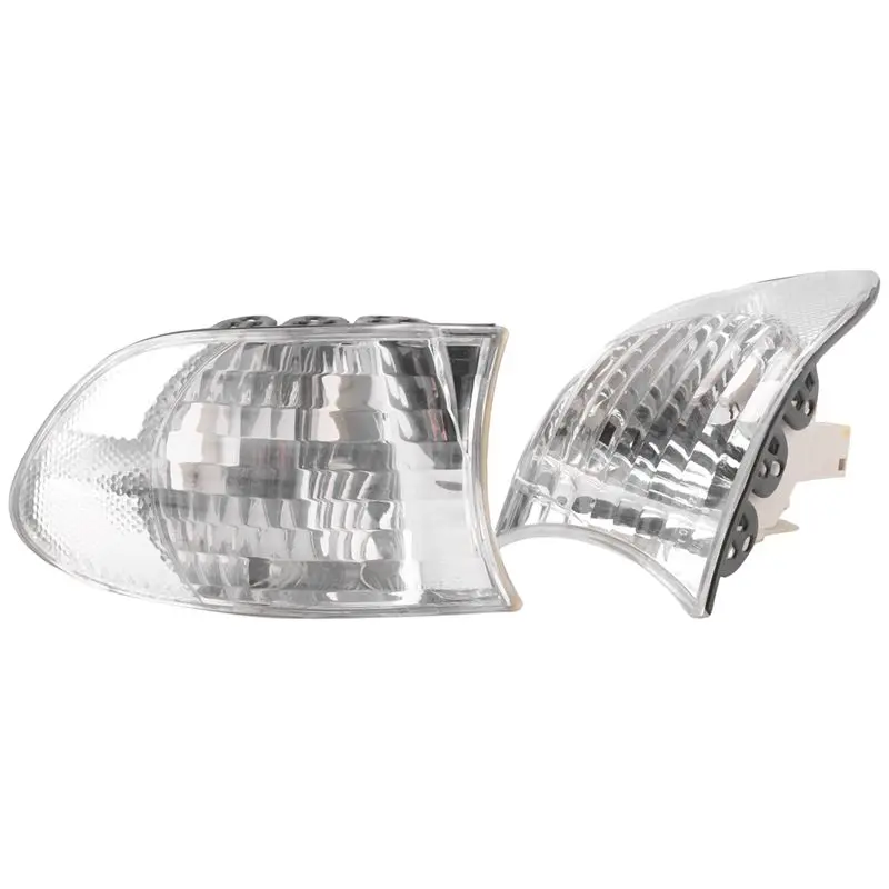 

Пара прозрачных угловых фонарей A54P-1 (габаритные огни/повторители поворотов) для BMW 7-й серии E38 1999-2001, номера деталей 63138379108, 63138379107, запчасти для боковых указателей поворота