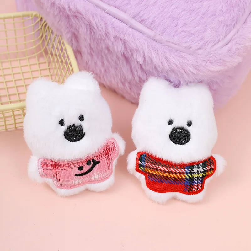 Plush Cartoon Our Three Series West Highland Little Dog Plush Toy Stuffed Doll Keychain Backpack Pendant Decora Children Gifts