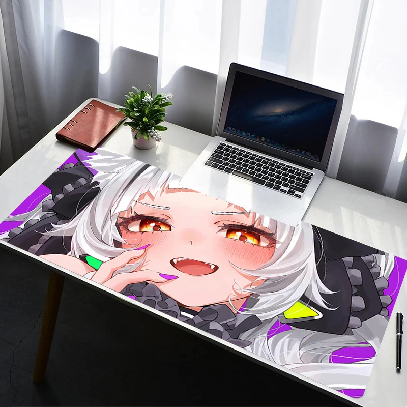 Mouse Pad Laptop Rubber Extended Desktop Mat Computer Gamer Mousepad Hololive Murasaki Shion PC Gaming Accessories Keyboard Pad