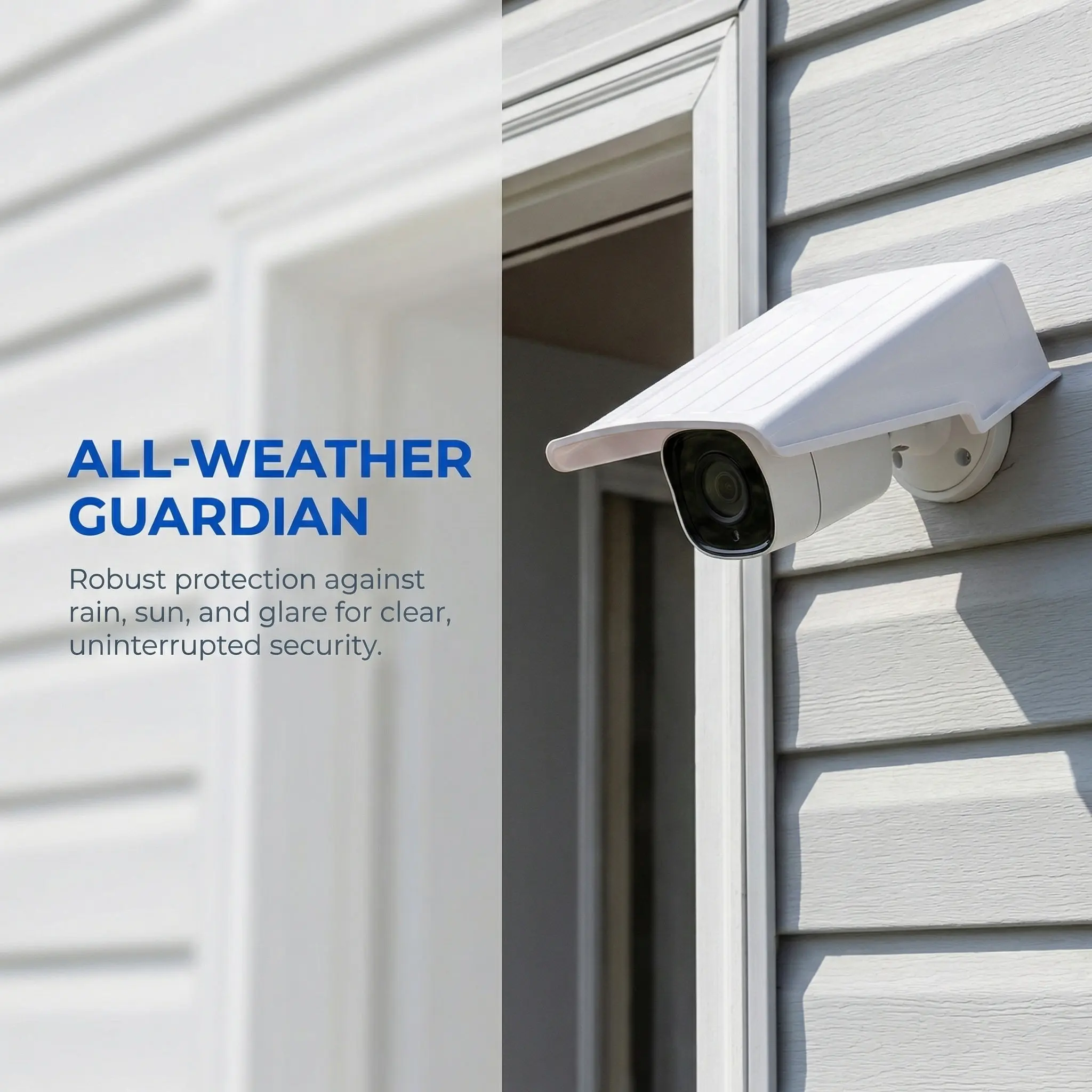 2Sets Outdoor Security Camera Cover Rainproof Uv Resistant Dustproof Protective Guard with Temperature Control for Long Lifespan