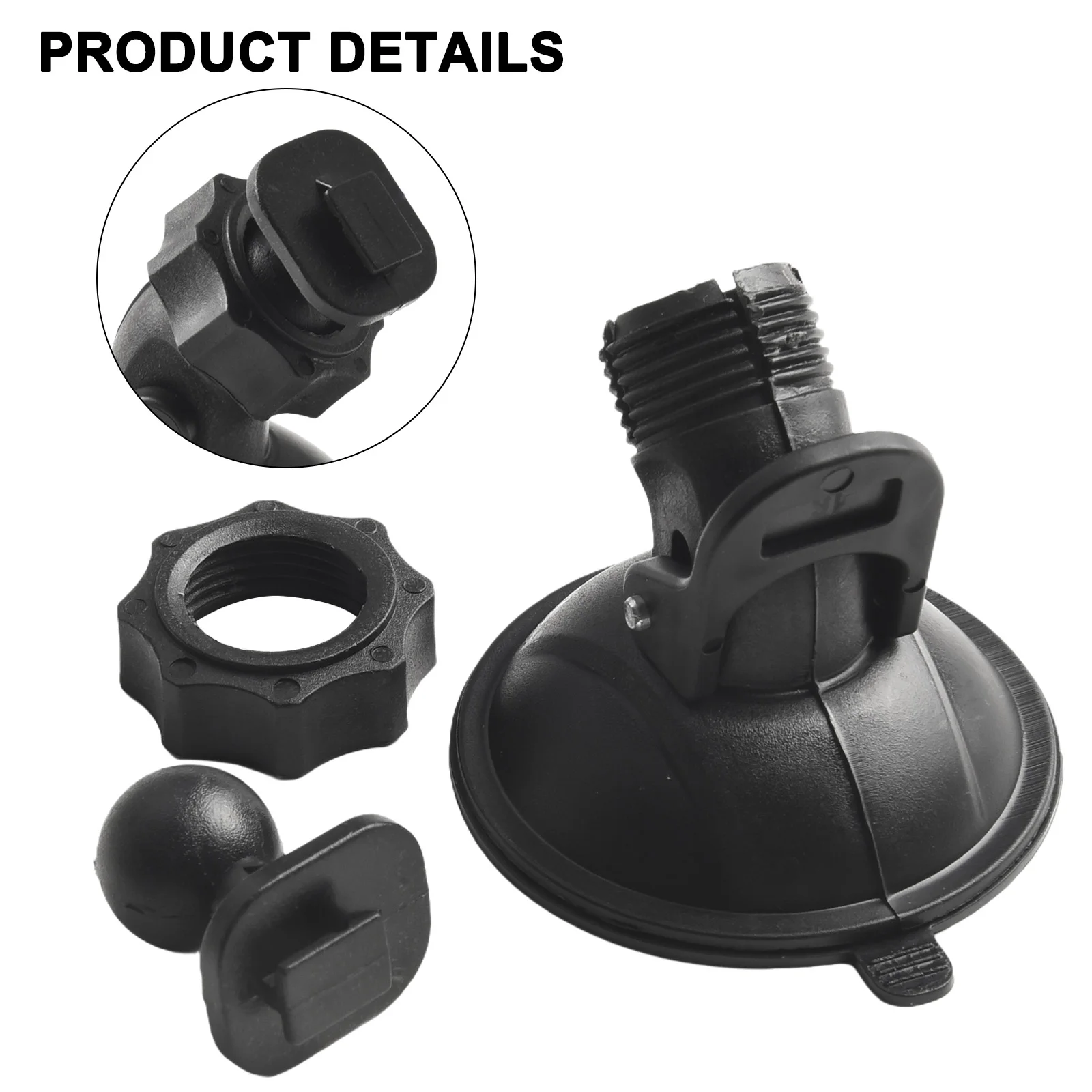 Practical Camera Holder Suction Cup Black Bracket DVR Driving Recorder Easy Installation For GPS Wear-resistance