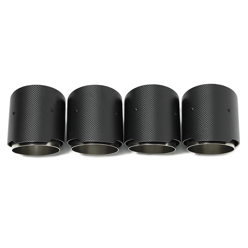 4 Pieces Carbon Fiber Exhaut Tips For BMW F87 M2 F80 M3 F82 F83 M4 Direct Fit Universal Fit Exhaust Tip Direct Plug Car Exhaust