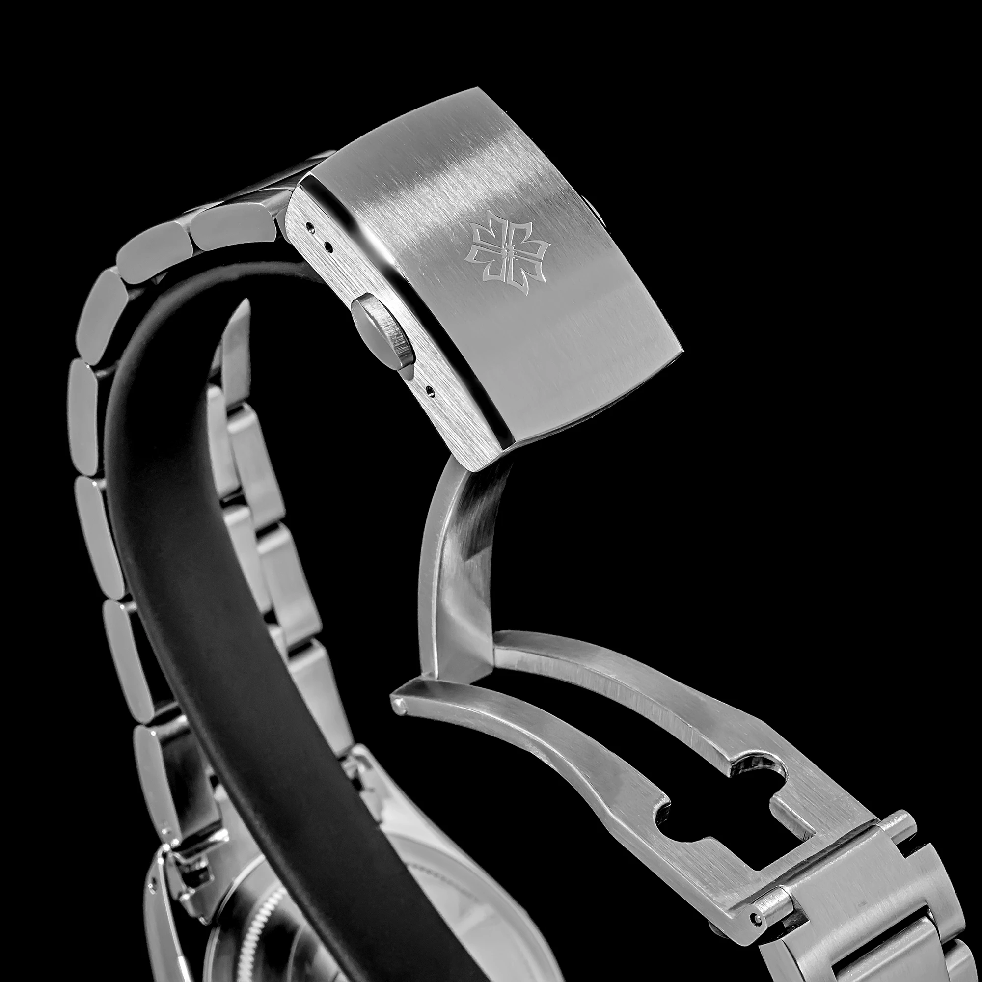 THORN Men Automatic Watch 34MM Mechanical Wristwatch 10ATM Waterproof C3 Luminous Bubble Sapphire Mirror PT5000