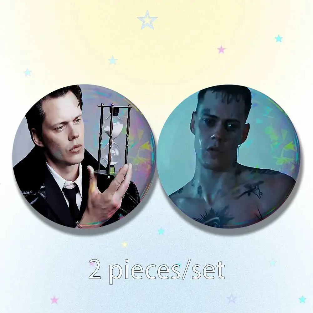Muscle cool Bill Skarsgard Best-Selling 25/32/44/58/75mm Badges Button Round Creative Pin Brooch Badge Bag Decor Accessories