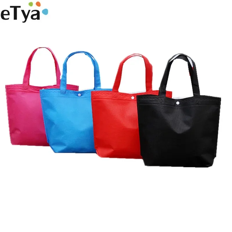 Folding Tote Shopping Bag Women Men Casual Eco Reusable Shopping Pouch Case Travel Solid Handbag shopper bags