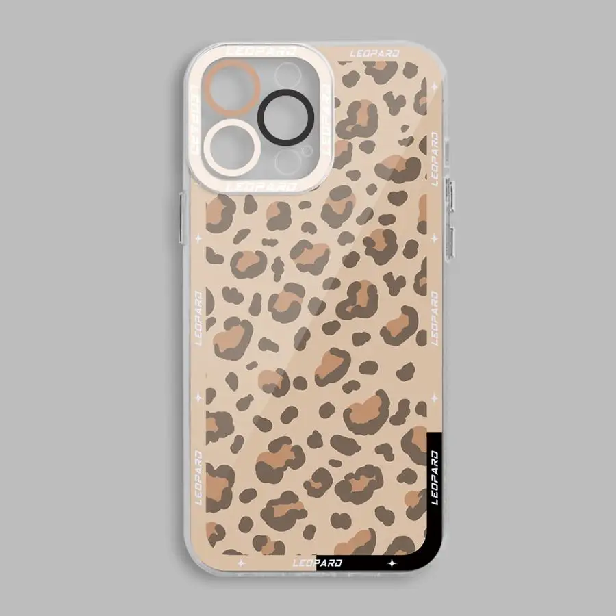 INS Brown Leopard Phone Case for Apple iPhone 15 16 Pro XS Max 13 14 Plus XR SE 7 8 12 11 Pro plus Matte